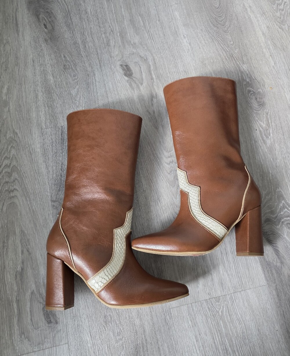 Stivali New York Festival Leather Boots Size 37 6.5
